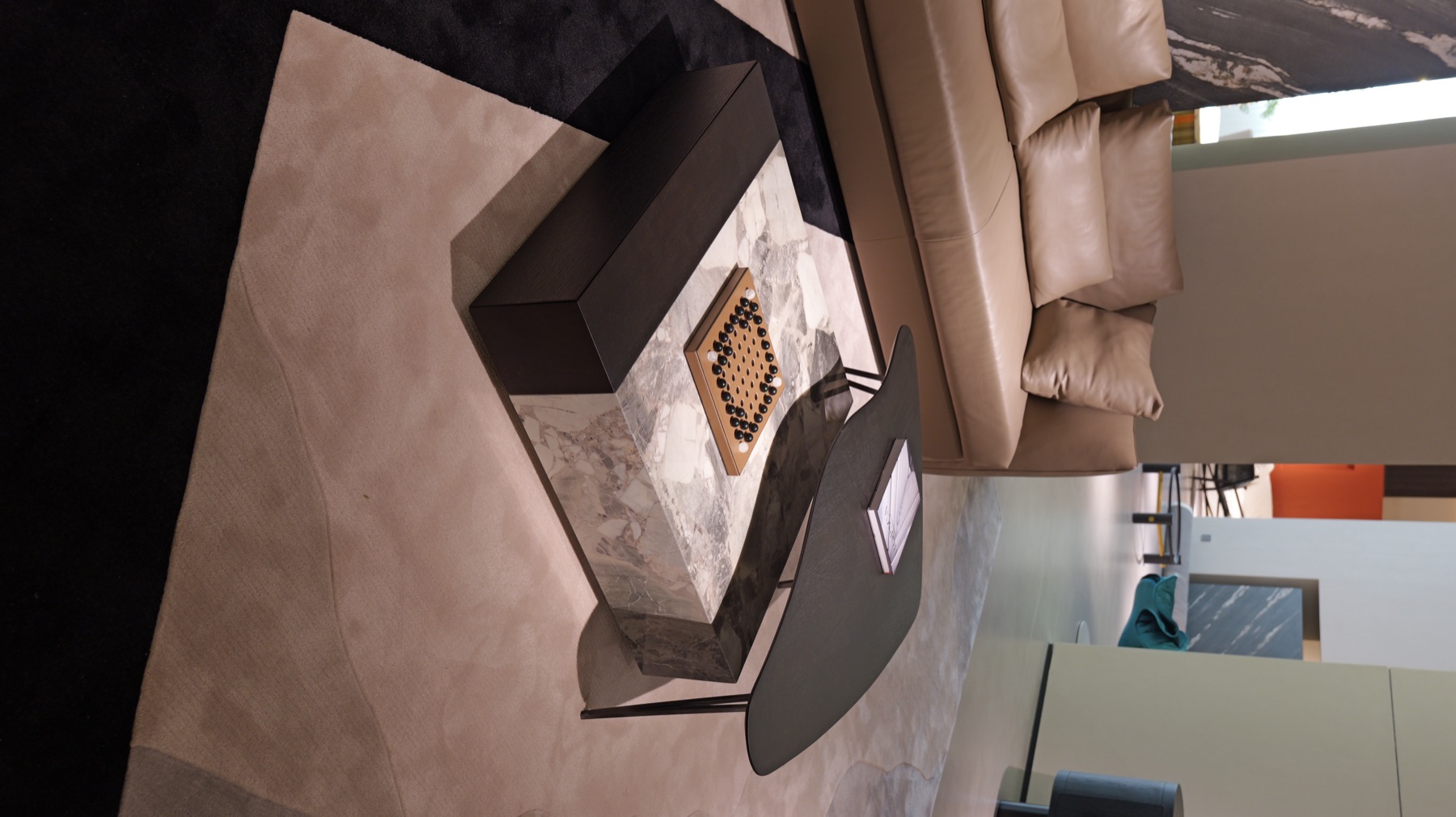 Two-Tone Irregular Coffee Table