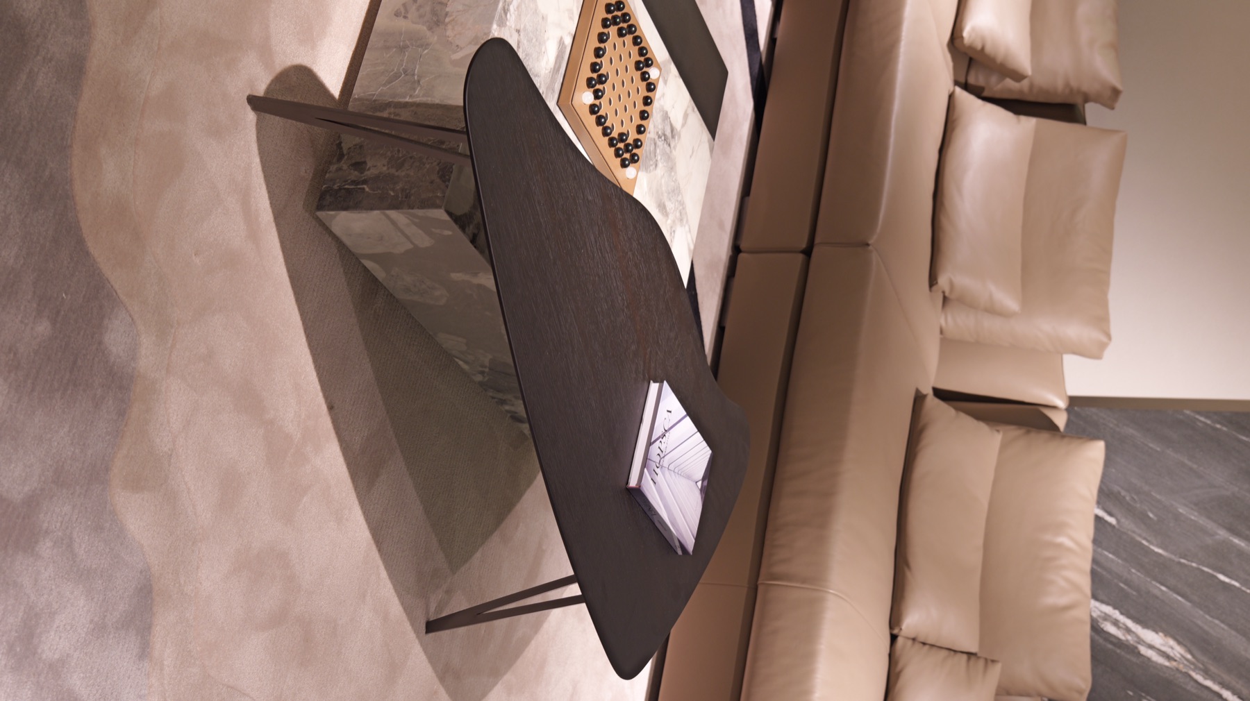 Two-Tone Irregular Coffee Table 7
